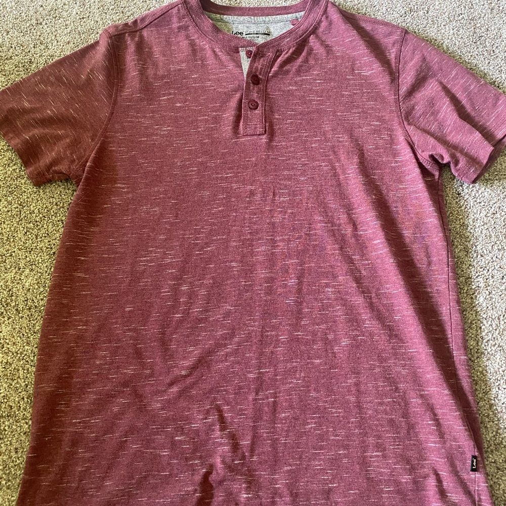 Lee Heathered Short-Sleeve Henley